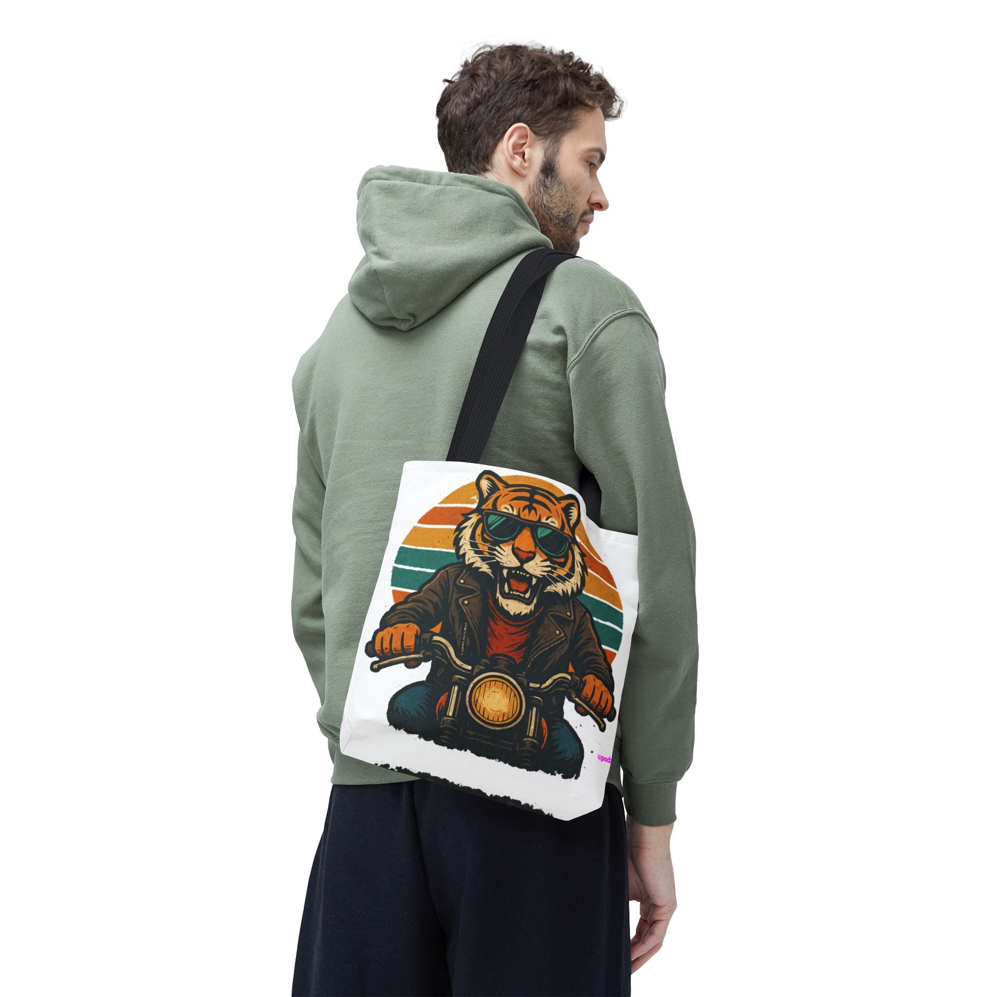 Tiger Rider Tote Bag - Quirky Fun Bag