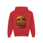 Burger Thing Youth Hooded Sweatshirt, Casual Wear