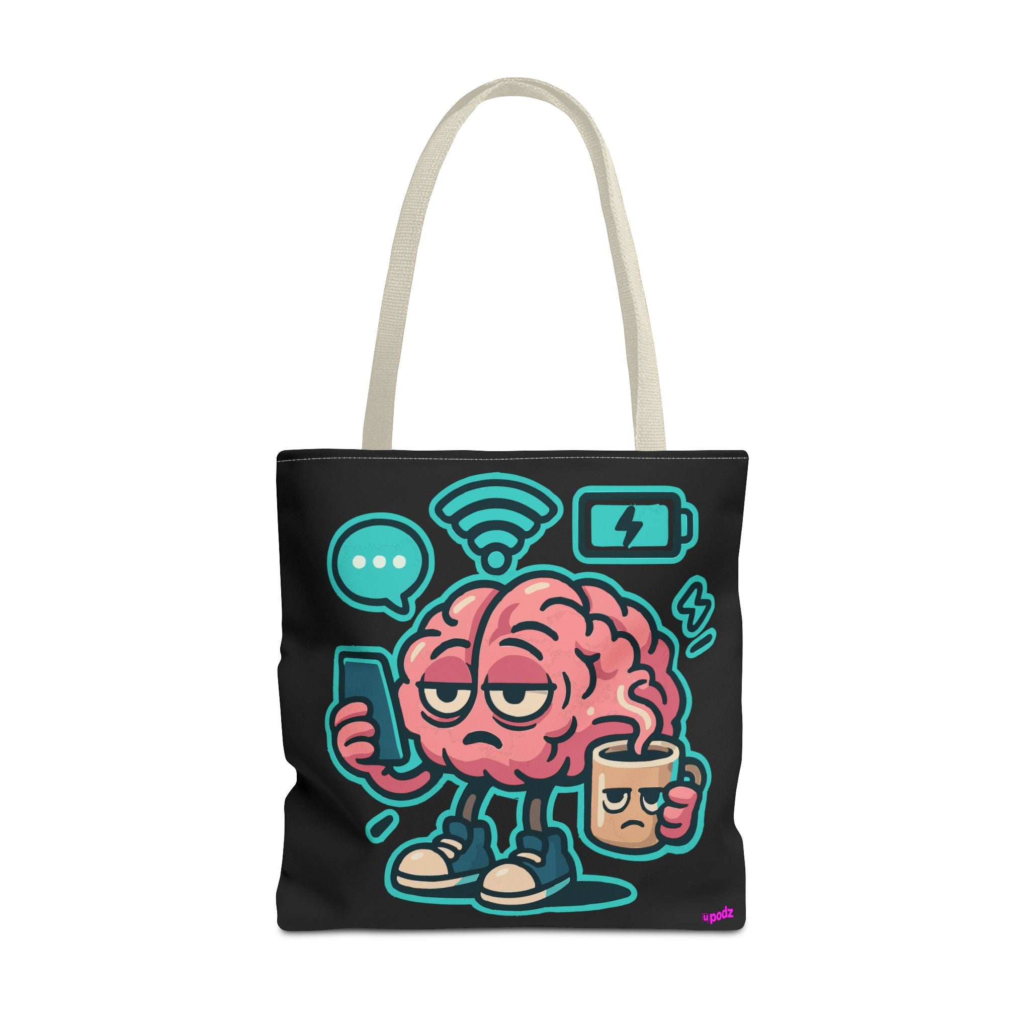 Brain Power Tote Bag - Quirky, Fun Tote Bag