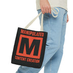 Manipulated Content Tote Bag, Inspirational Gift, Eco-Friendly Shopping Bag