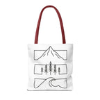 Mountain Wave Tote Bag, Inspirational Gift, Eco-Friendly Shopping Bag