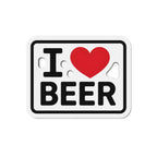 I love beer Die-Cut Magnets - Fun Home Decor, Gift for Food Lovers
