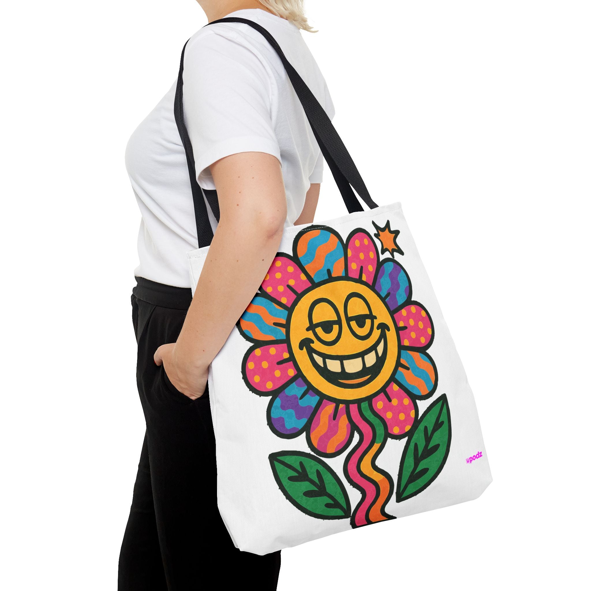 Flower Power Tote Bag - Quirky Fun Bag