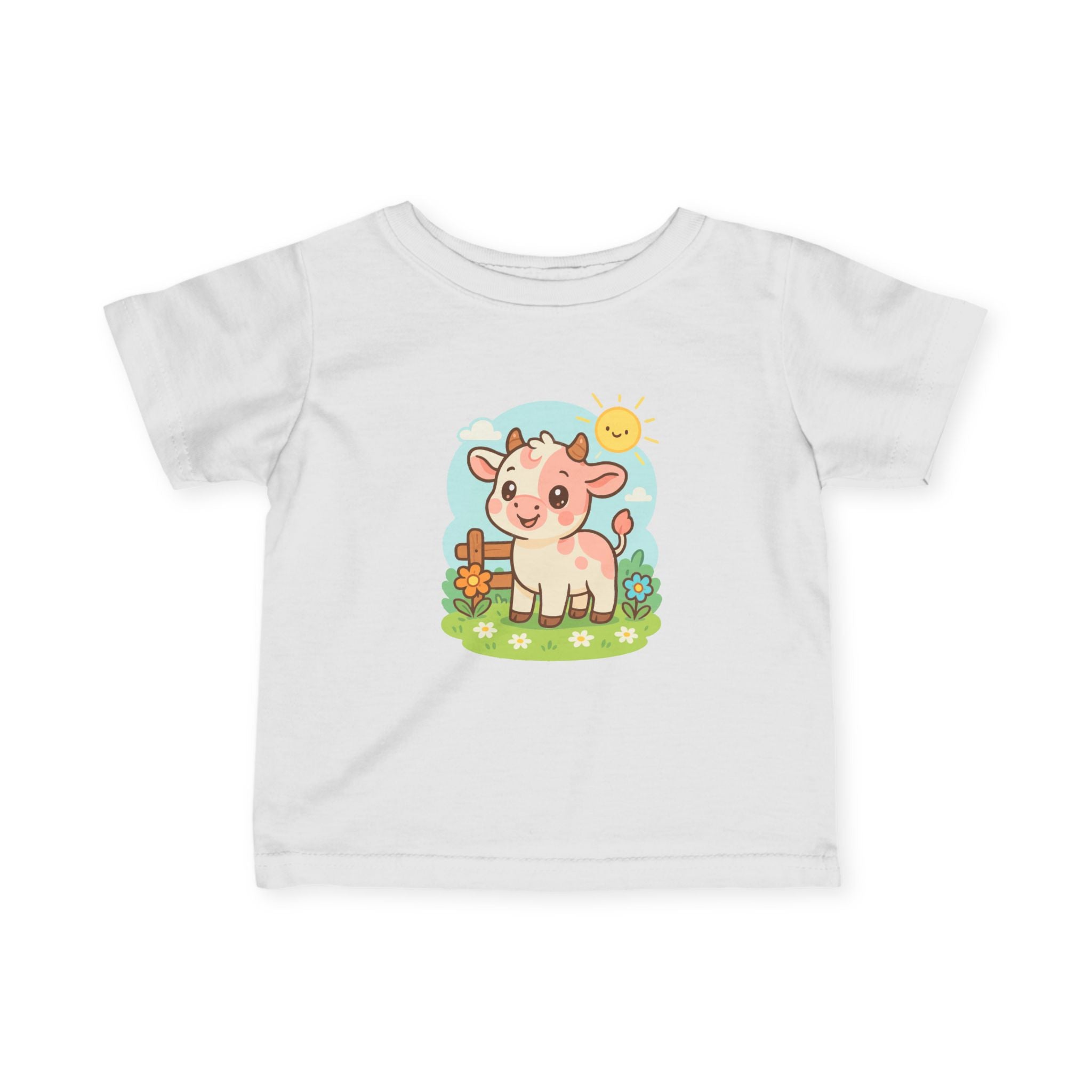 Cute Cow Infant Tee, Baby Cow Shirt, Toddler Tee, Farm Animal T-Shirt