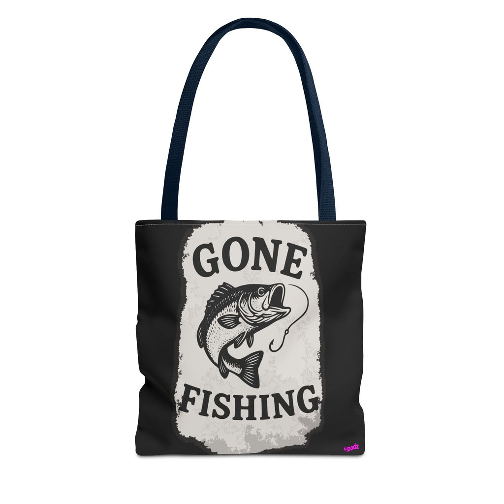 Gone Fishing Tote Bag - Quirky Fun Bag