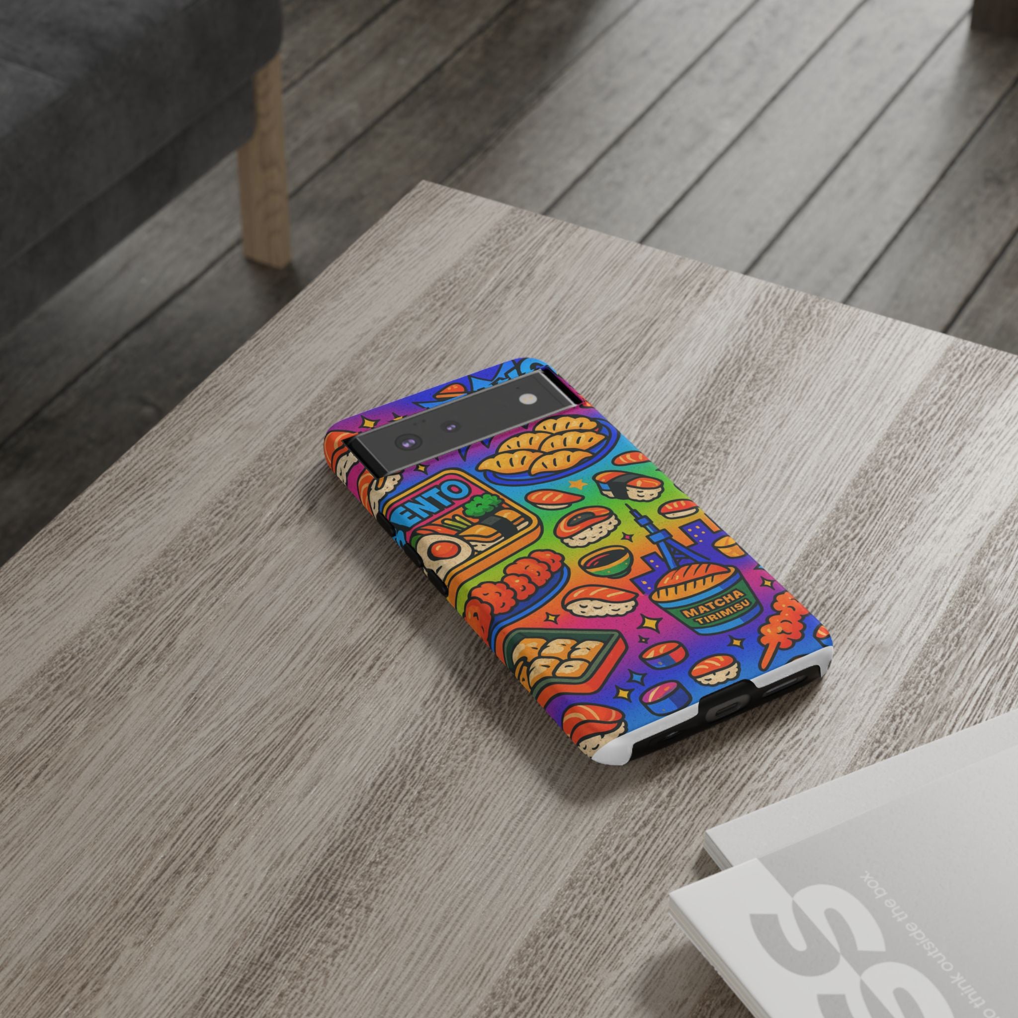 Bento Box, White Cover Design, Tough Cases, Phone Cover
