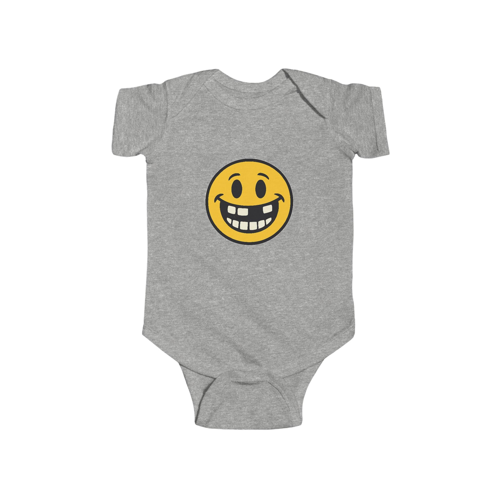 Smiley Baby Bodysuit, Infant Outfit, Cute Baby Clothes