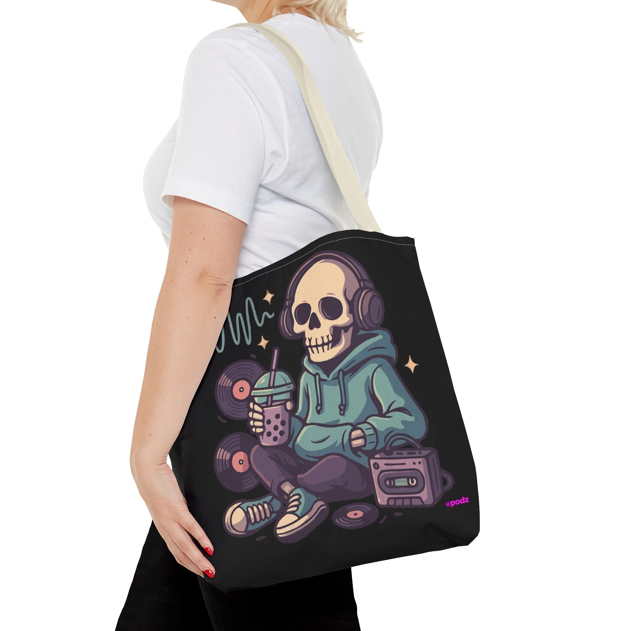 Skully Headphones Tote Bag - Quirky Fun Bag