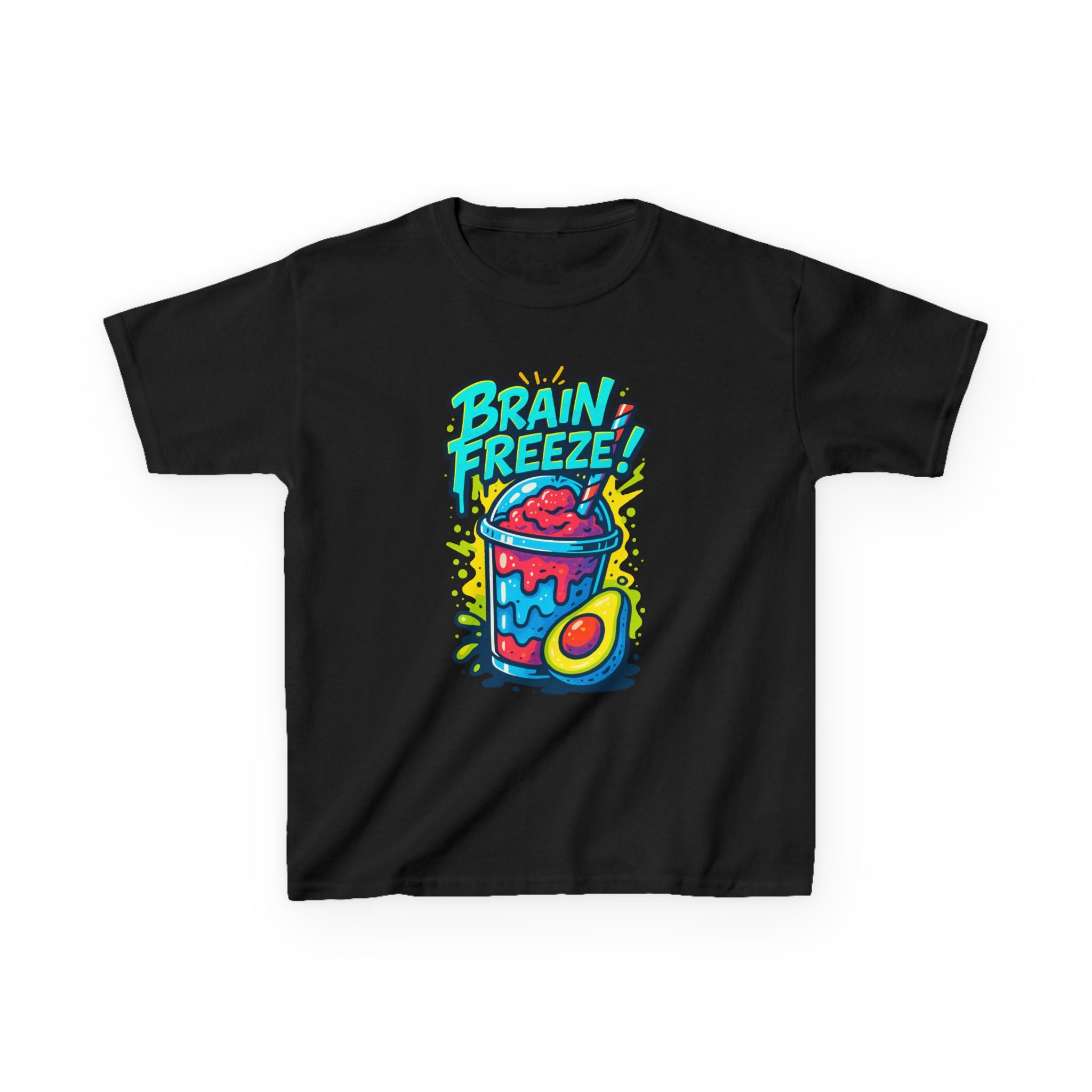 Brain Freeze Kids Tee, Fun Graphic Tee, Kids Cotton T-Shirt