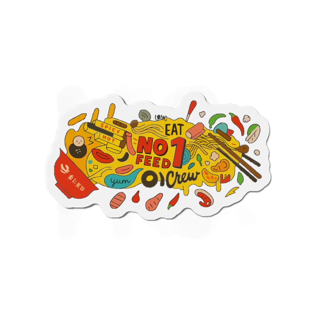 No.1 Feed Crew Die-Cut Magnets - Fun Home Decor, Gift for Food Lovers
