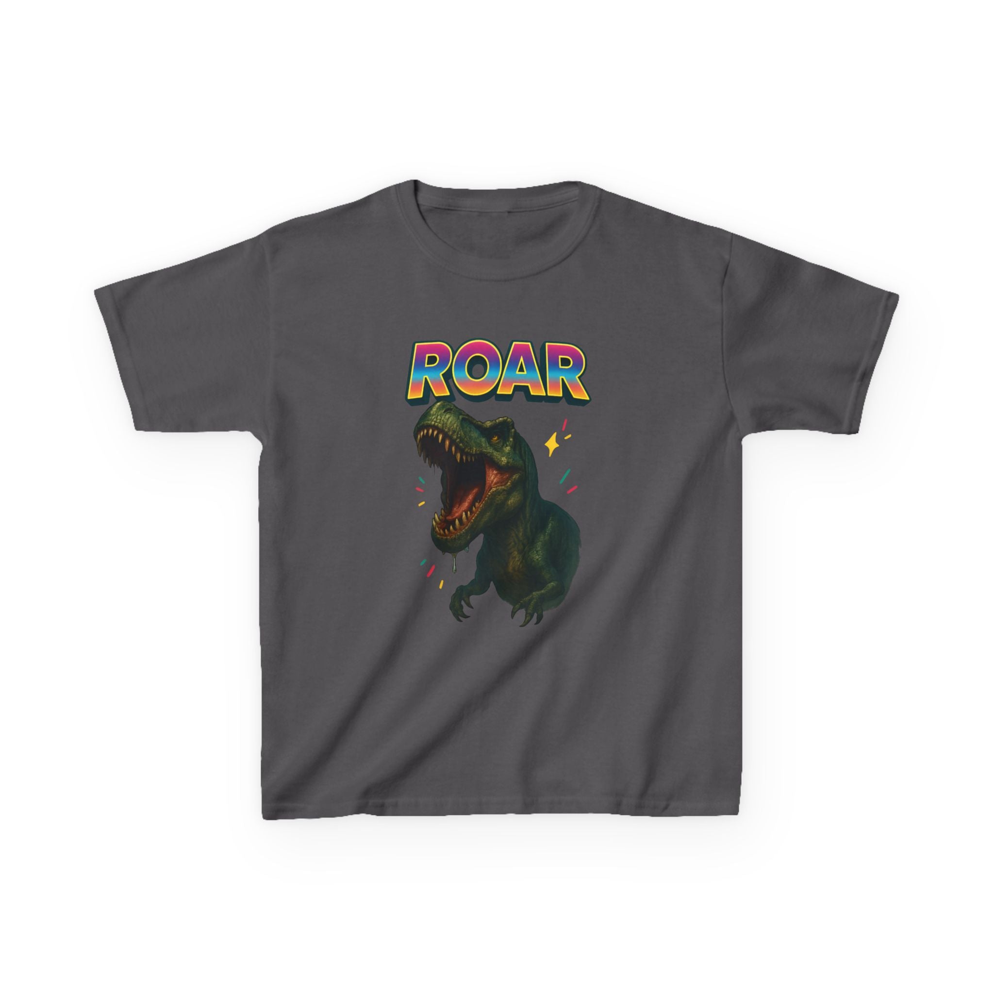 Dino Roar Kids Tee, Fun Graphic Tee, Kids Cotton T-Shirt