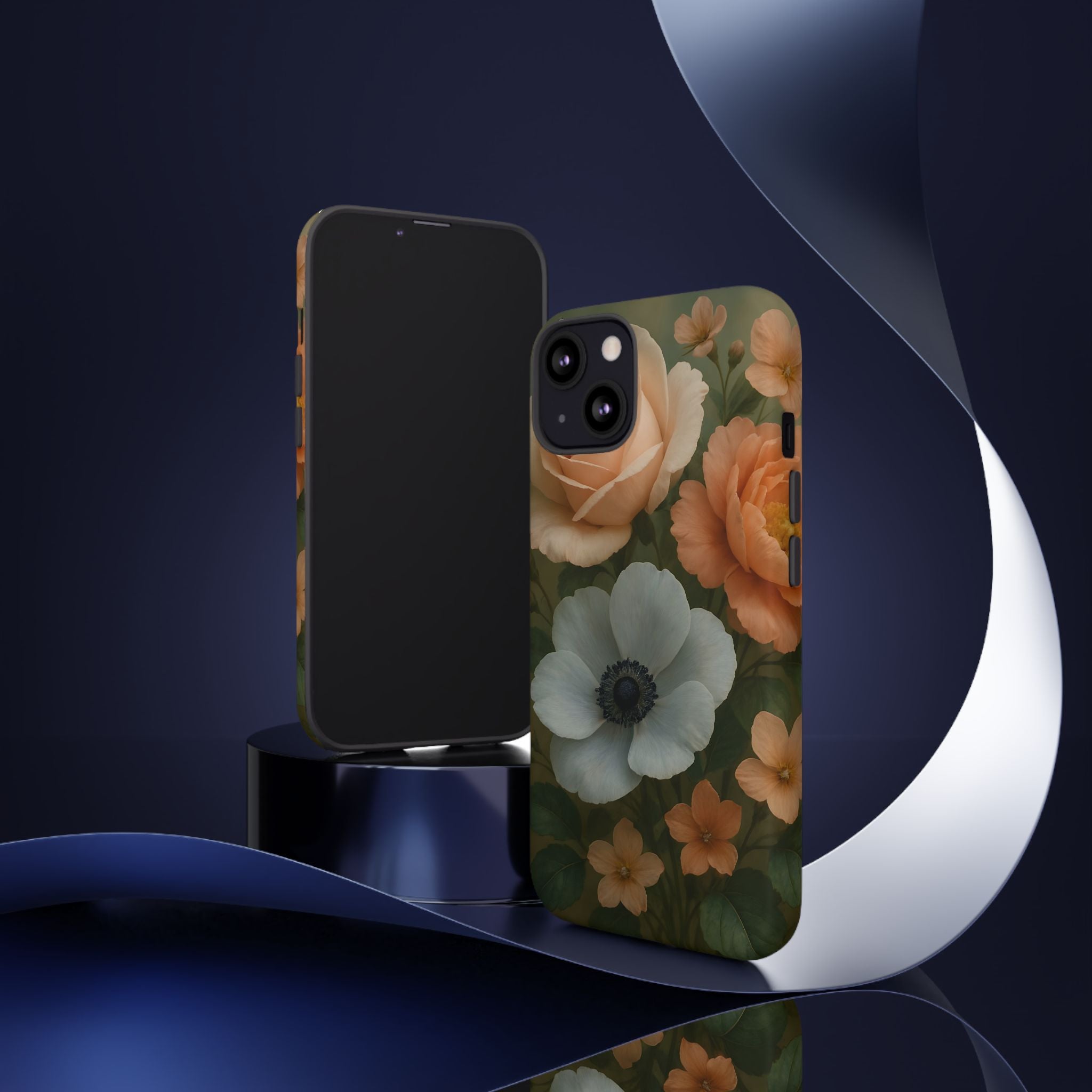 Floral Design White Cover Design, Tough Cases, Phone Cover