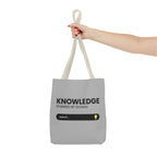 Knowledge Powered Tote Bag - Motivational Carryall
