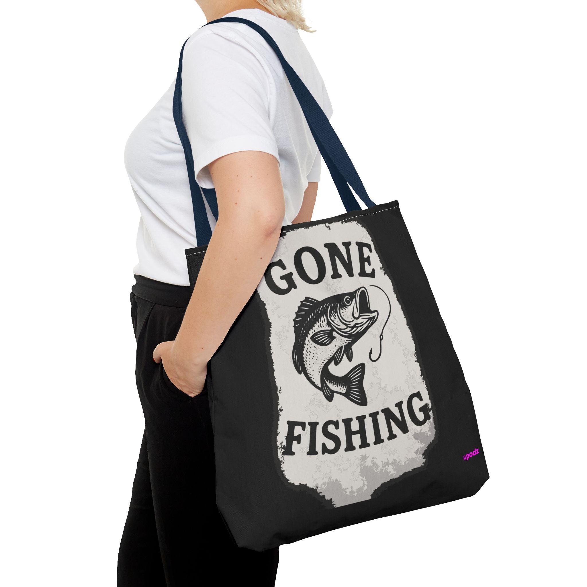 Gone Fishing Tote Bag - Quirky Fun Bag