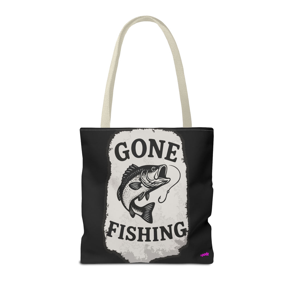 Gone Fishing Tote Bag - Quirky Fun Bag