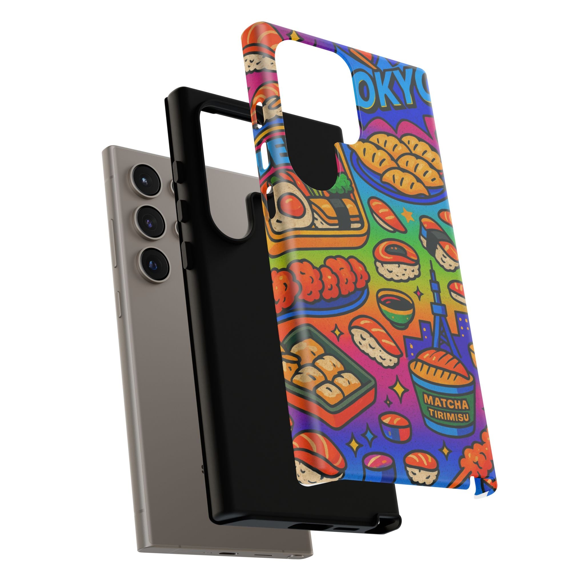 Bento Box, White Cover Design, Tough Cases, Phone Cover