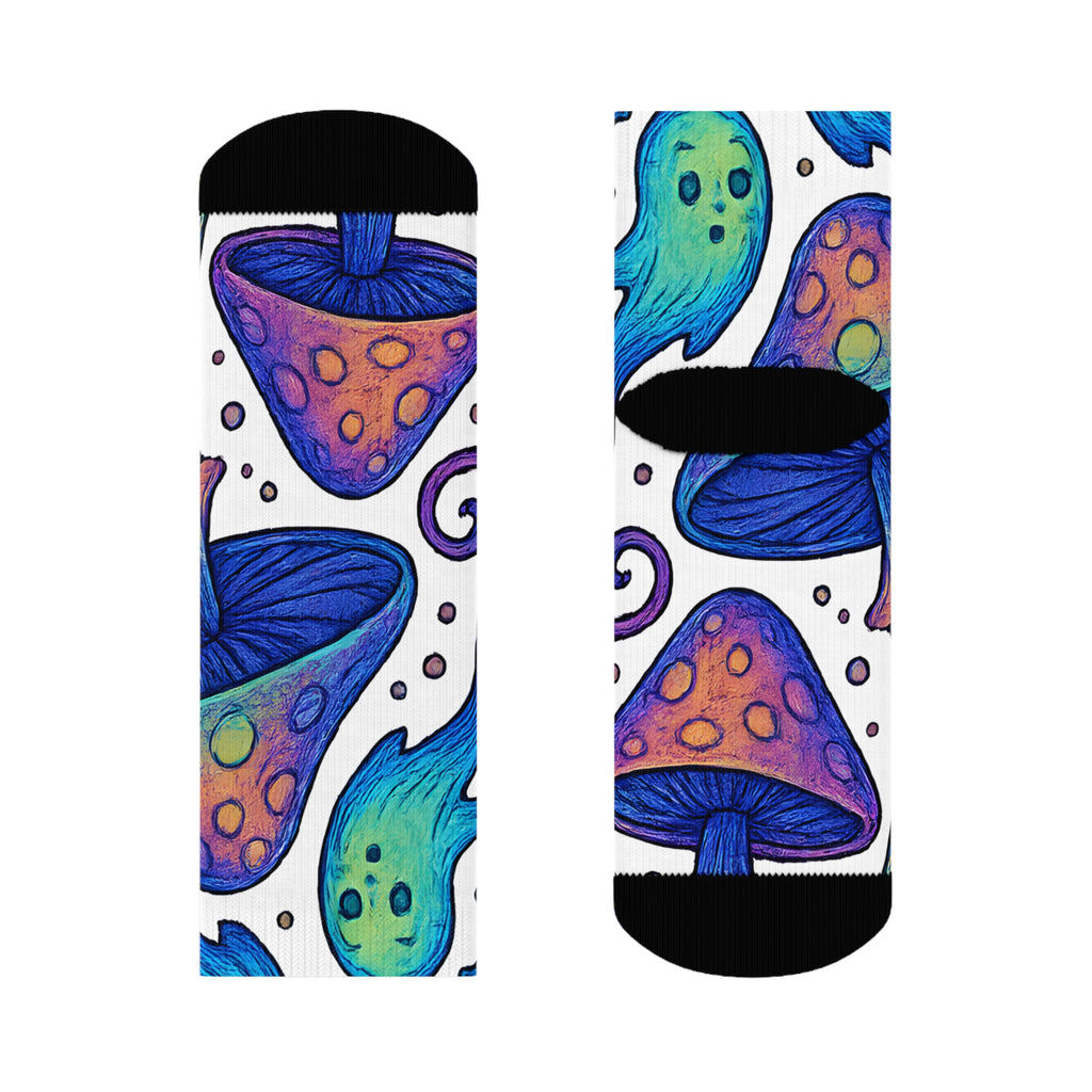 Spooky Mushroom Socks, Funky Design