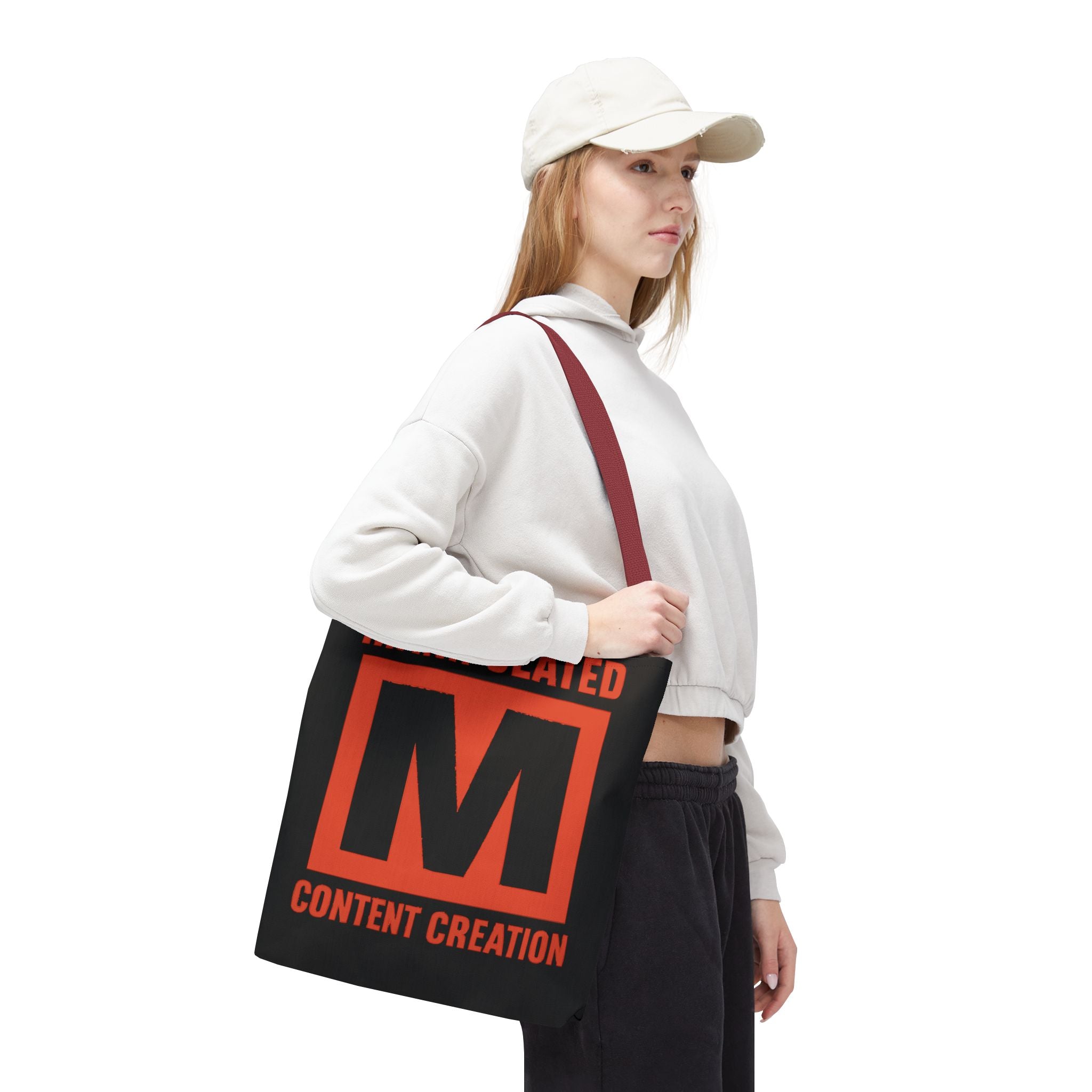 Manipulated Content Tote Bag, Inspirational Gift, Eco-Friendly Shopping Bag