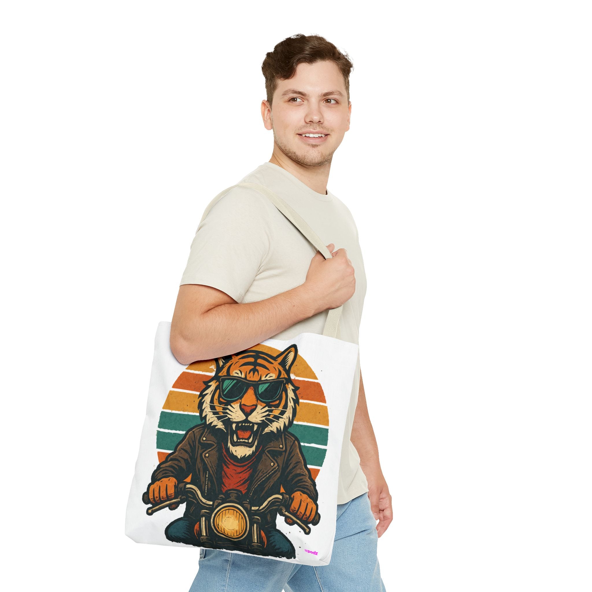 Tiger Rider Tote Bag - Quirky Fun Bag