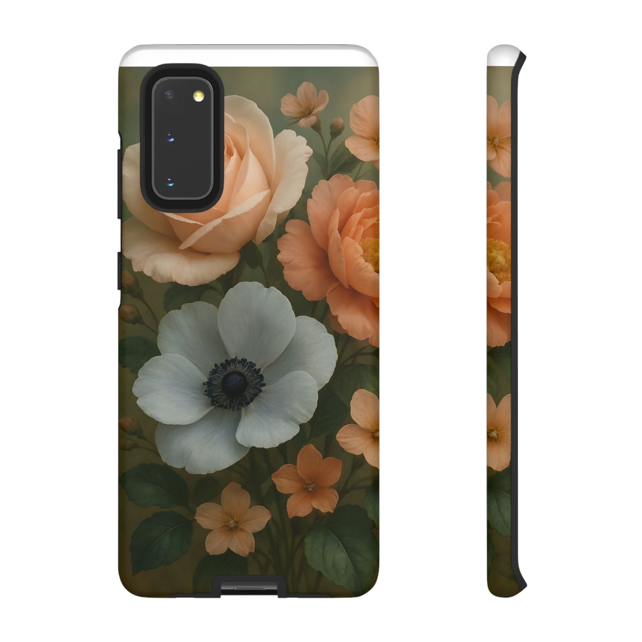 Floral Design White Cover Design, Tough Cases, Phone Cover