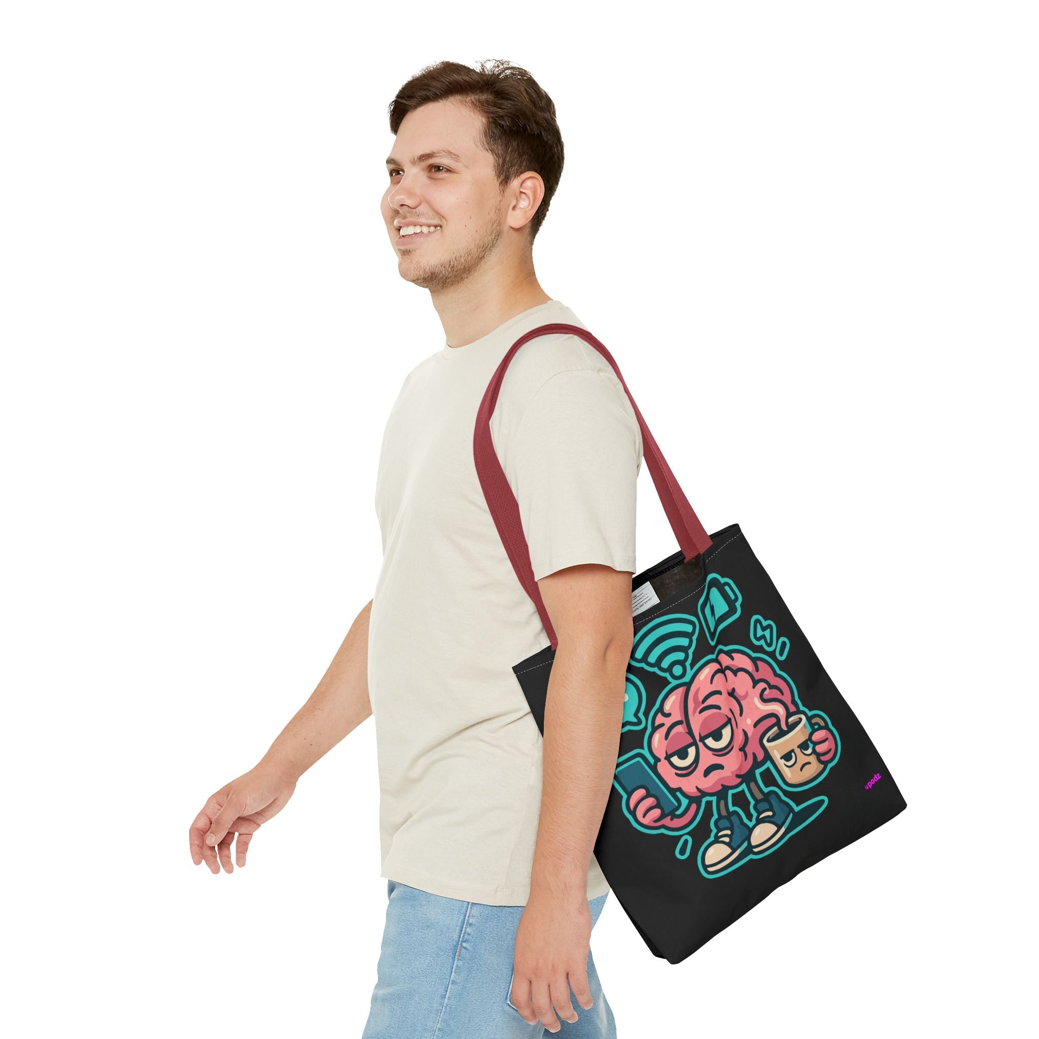 Brain Power Tote Bag - Quirky, Fun Tote Bag