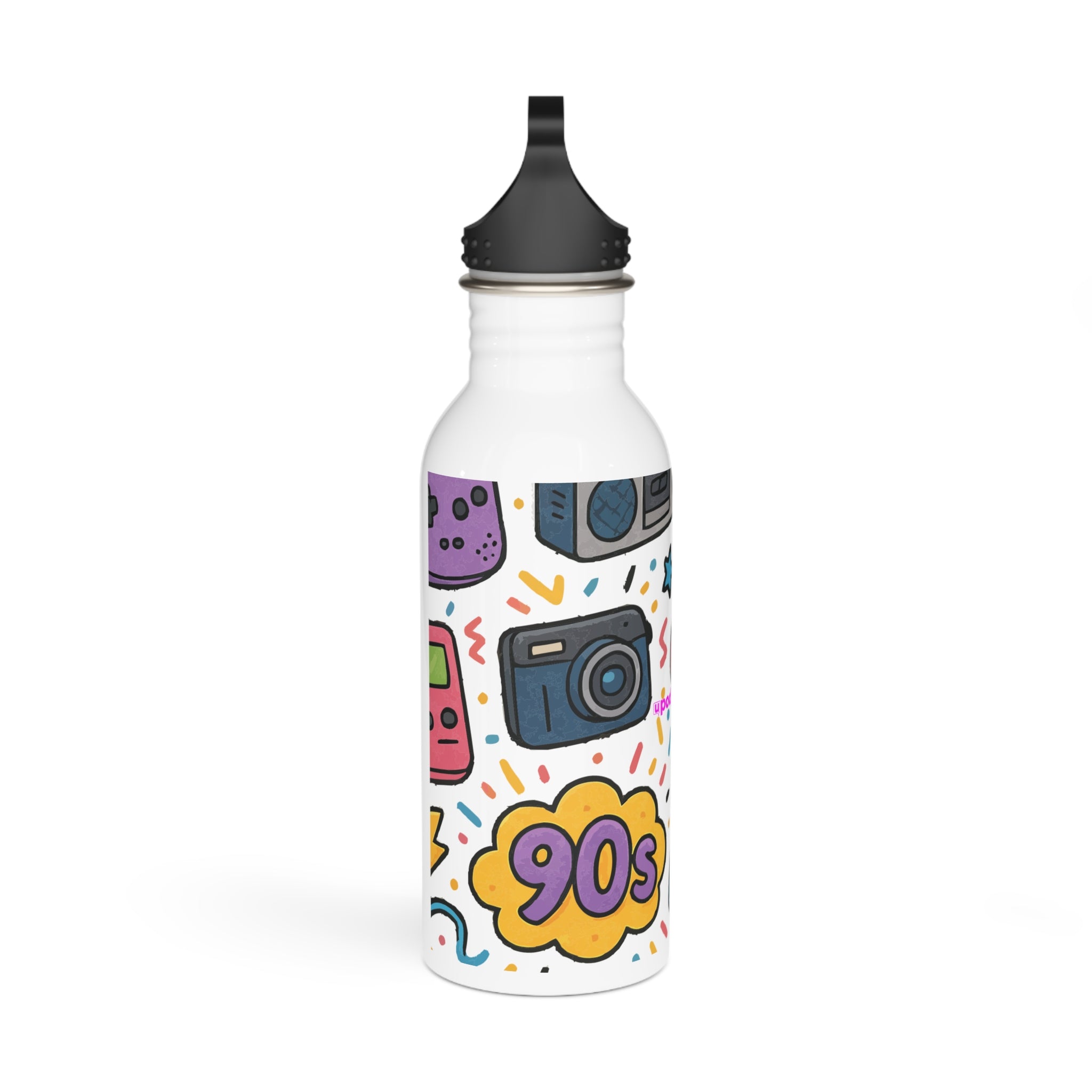 Retro 90's - Water Bottle, Reusable Sports Hydration Flask