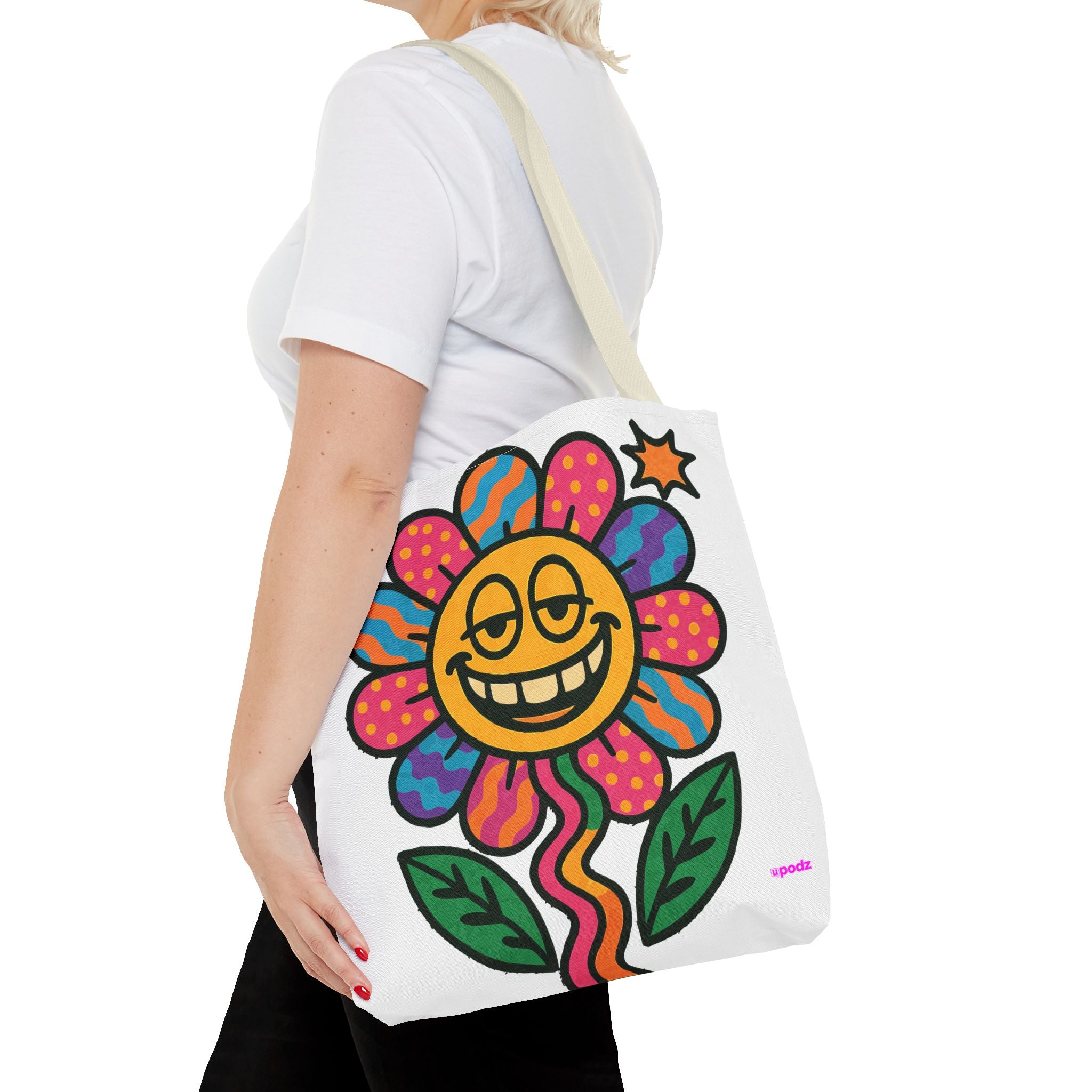 Flower Power Tote Bag - Quirky Fun Bag