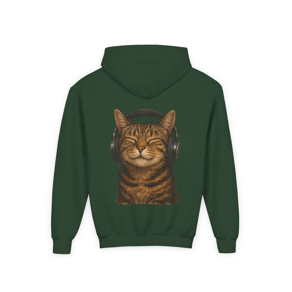 Cool Cat, Youth Hooded Sweatshirt, Casual Wear
