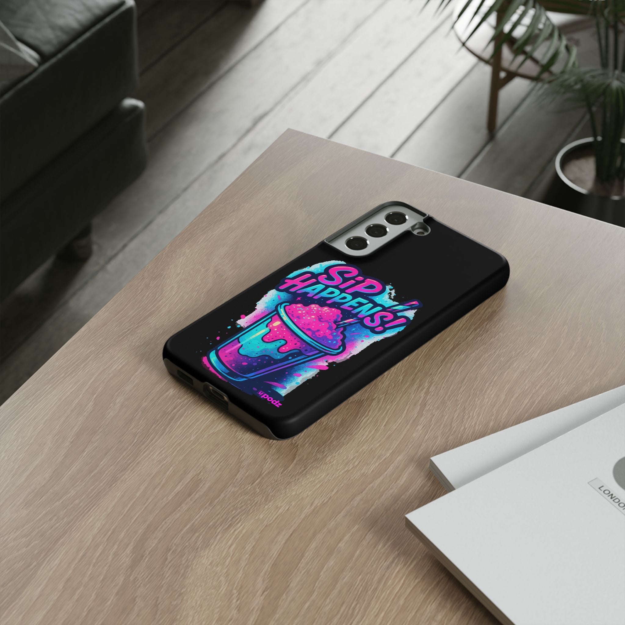 Sip Happens Phone Case Design, Tough Cases, Phone Cover