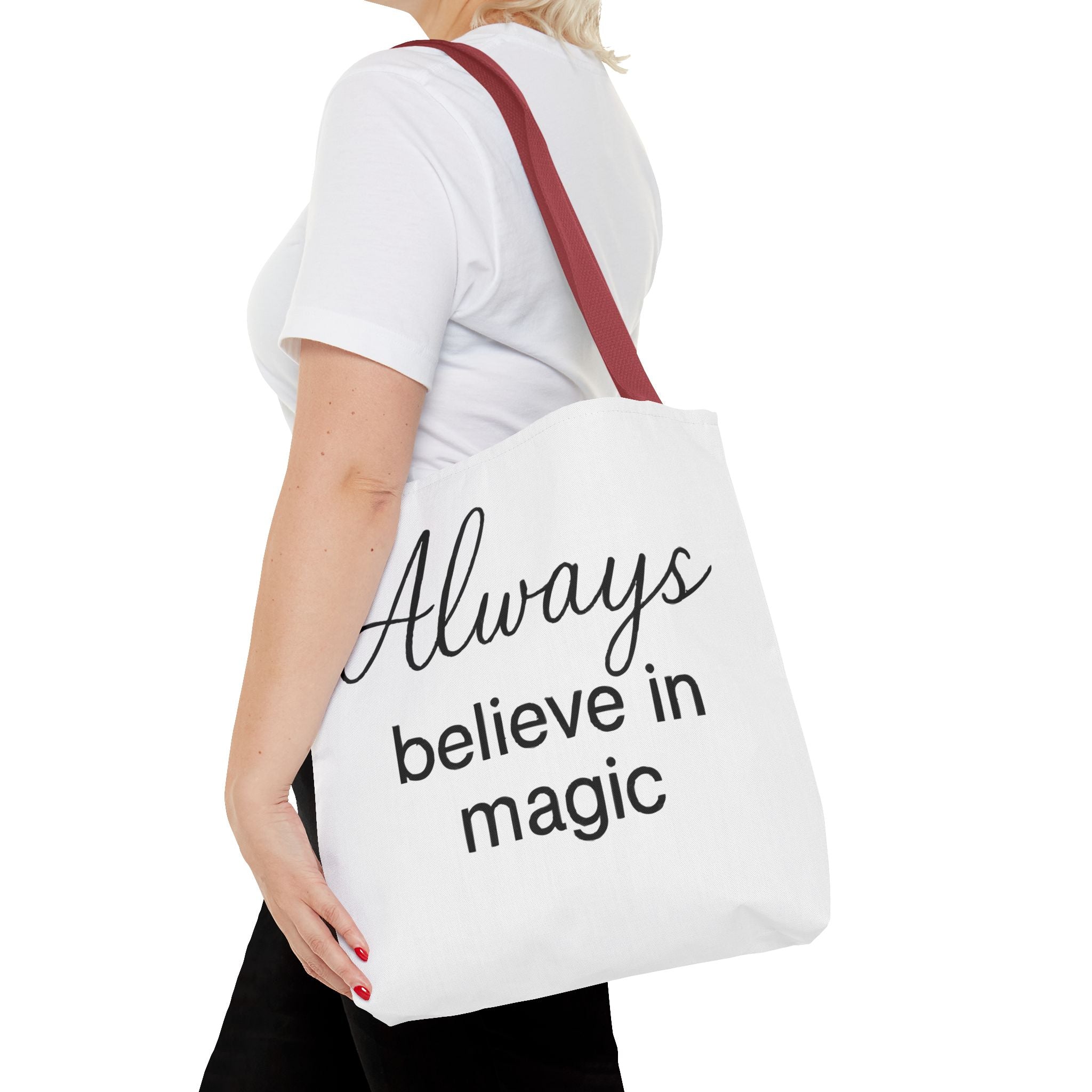Always Believe in Magic Tote Bag, Inspirational Gift, Eco-Friendly Shopping Bag