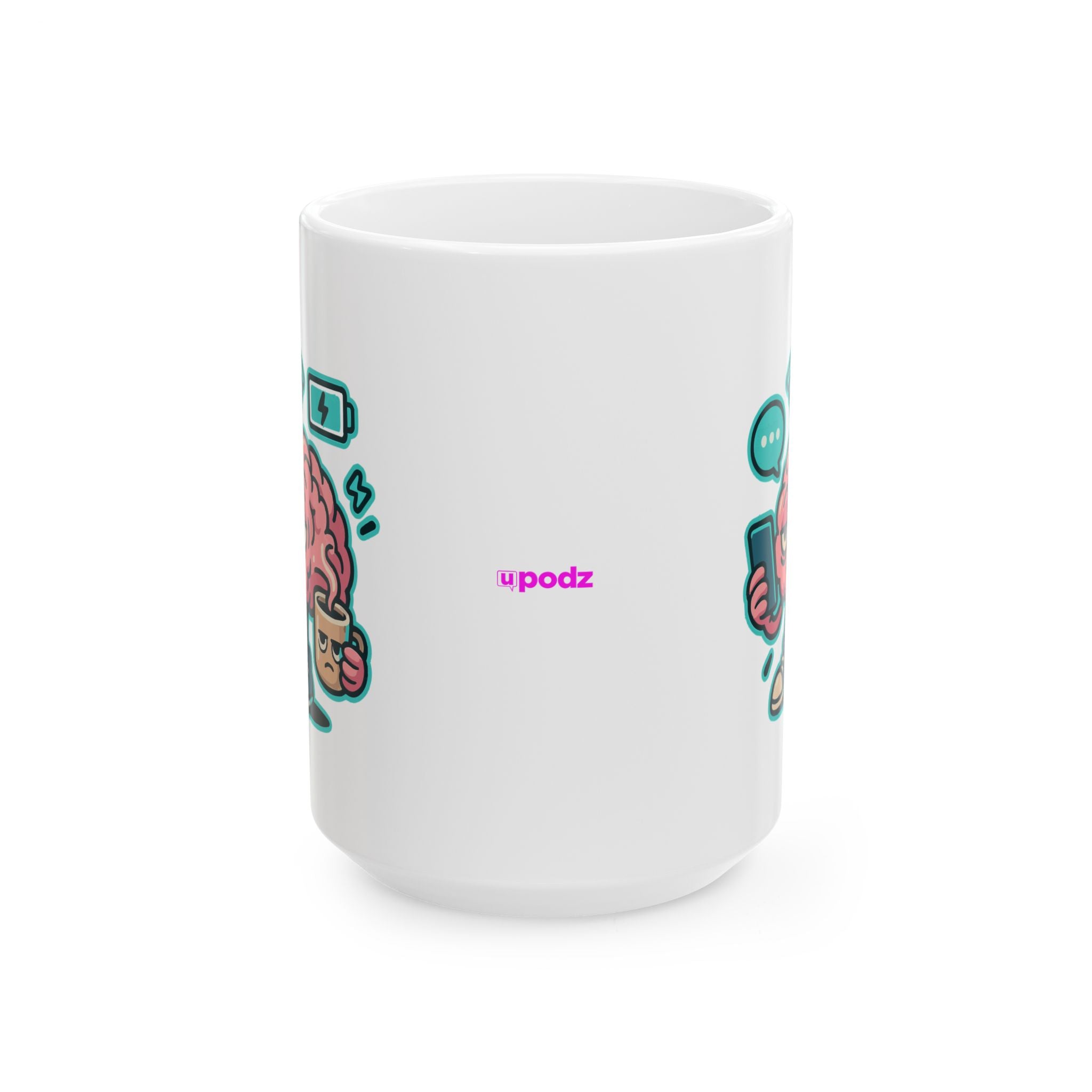 Brain Power Ceramic Mug |  Personalized Mug