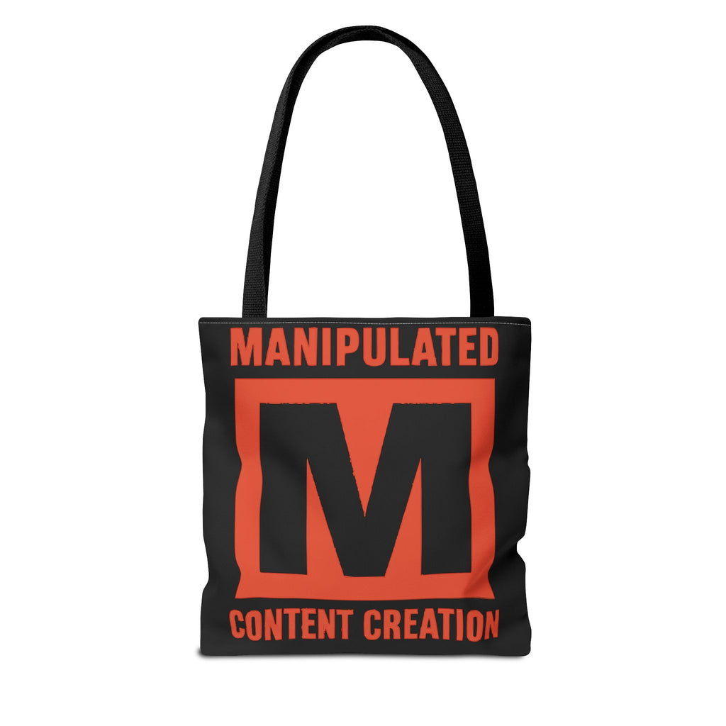Manipulated Content Tote Bag, Inspirational Gift, Eco-Friendly Shopping Bag